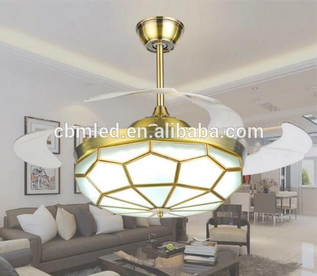 High quality 100% K9 Crystal for Art Gallery led light ceiling fan,rechargeable fan light from China