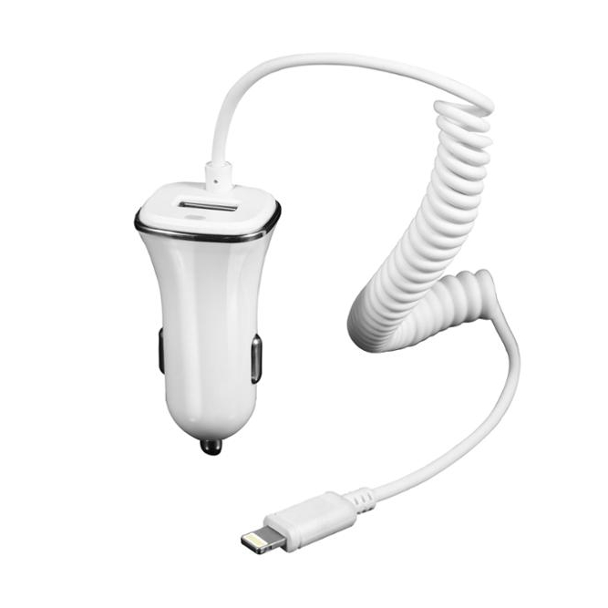 High Quality USB Car Charger 5V 2.4A With Silver Ring