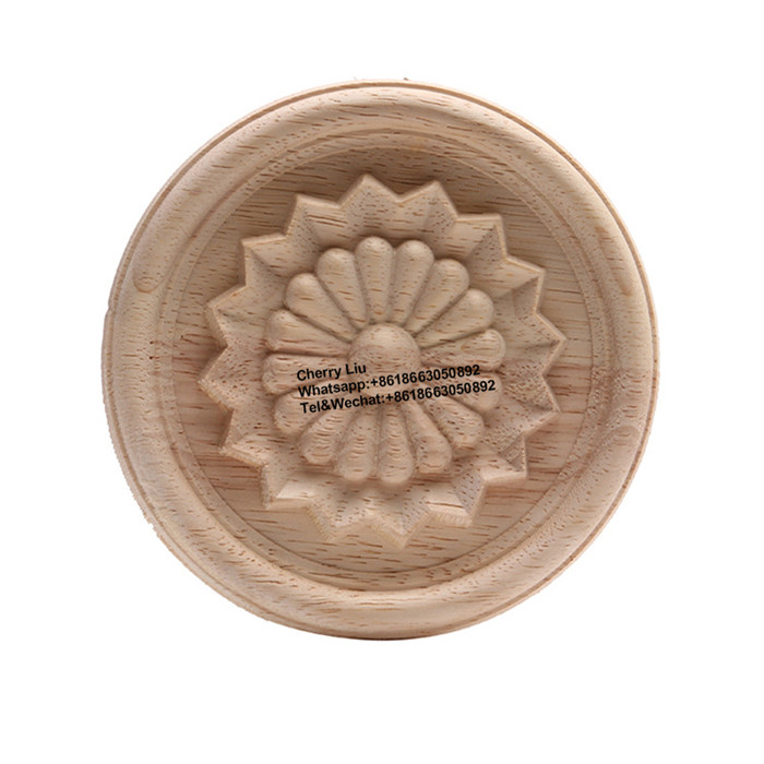 Decorative Wood Carving Door Trim Block Corner Rosette