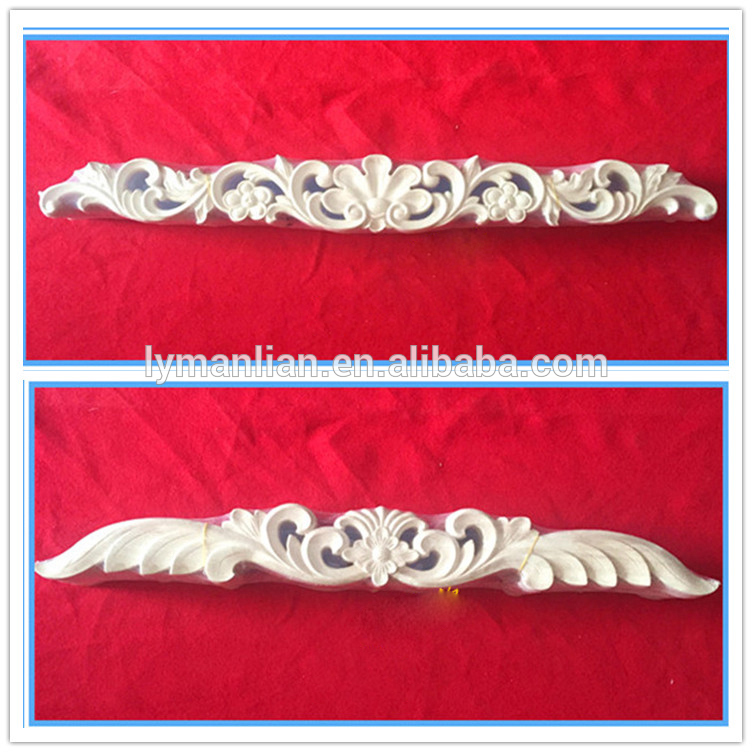 Wood carving antique wood flowers furniture onlays