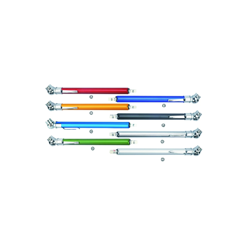 Zinc Head Engraved 2-side Plastic Bar Pressure Pencil Tire Gauge
