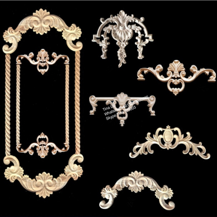 wood carving funiture appliques parts