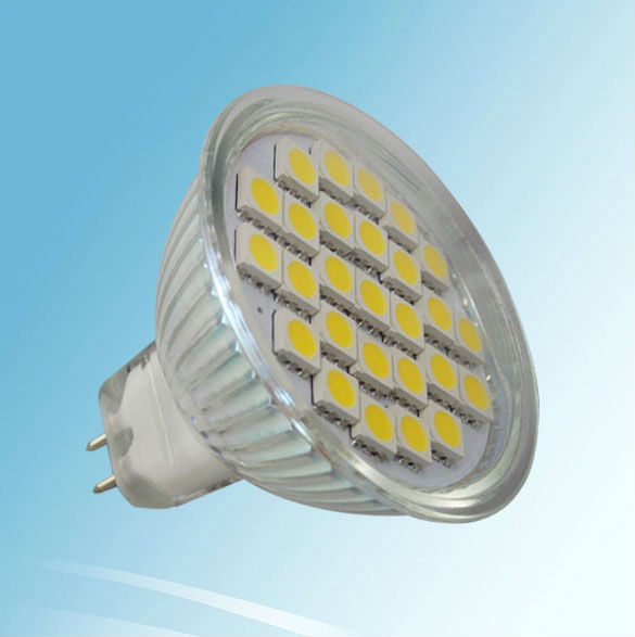 12v led 4w led gu 5.3 glass housing with glass cover