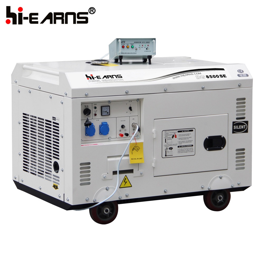 6000 Watts 220V 30L fuel tank 12h working time diesel generator with ATS