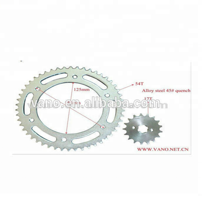 BROS 125 Motorcycle Alloy steel 45# quench chain wheel