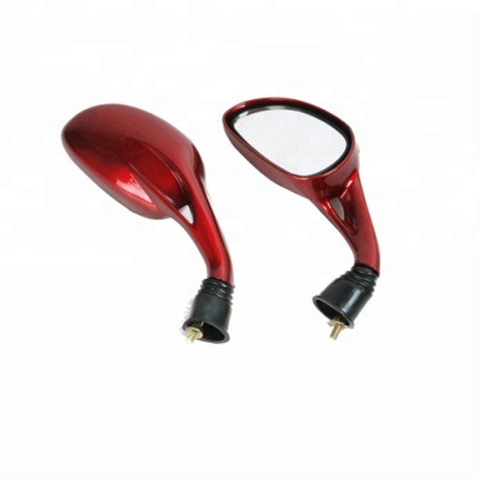 Red Cover GY6 Motorcycle Scooter Rearview Side Mirrors