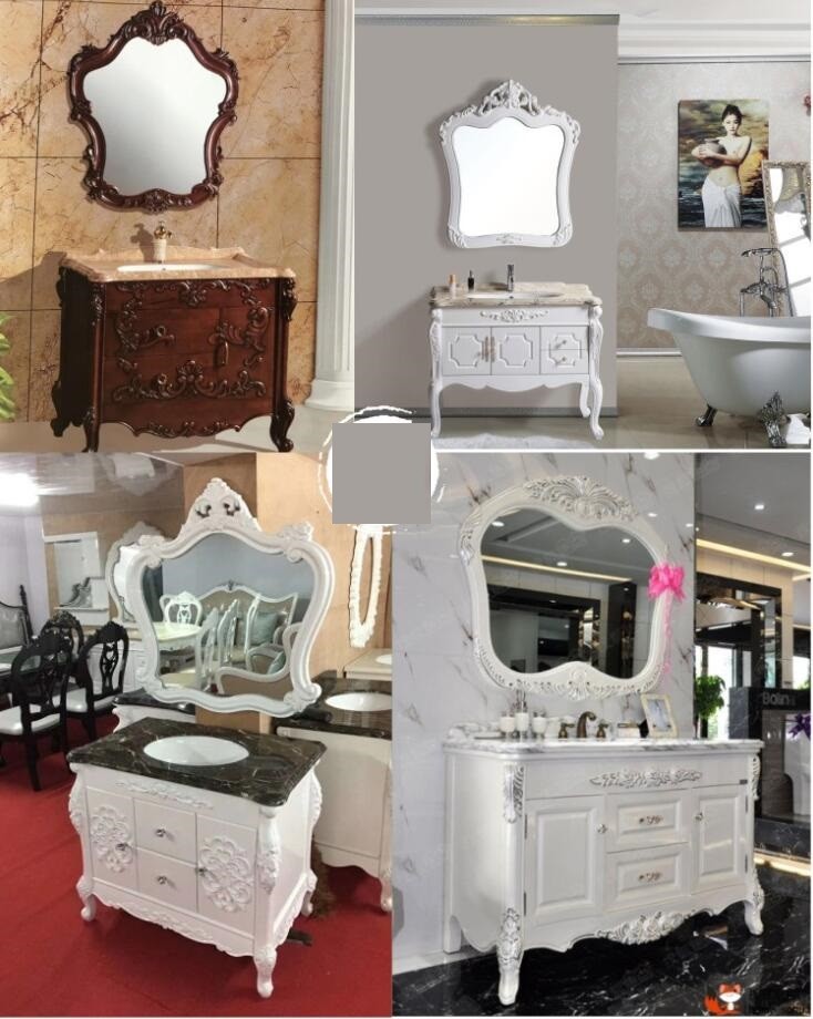 unpainted Rubber wooden ornate Mirror frame