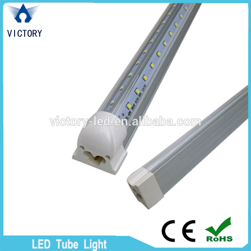 New Integrated T8 8ft 2400mm 60w led v shape led cooler door tube light
