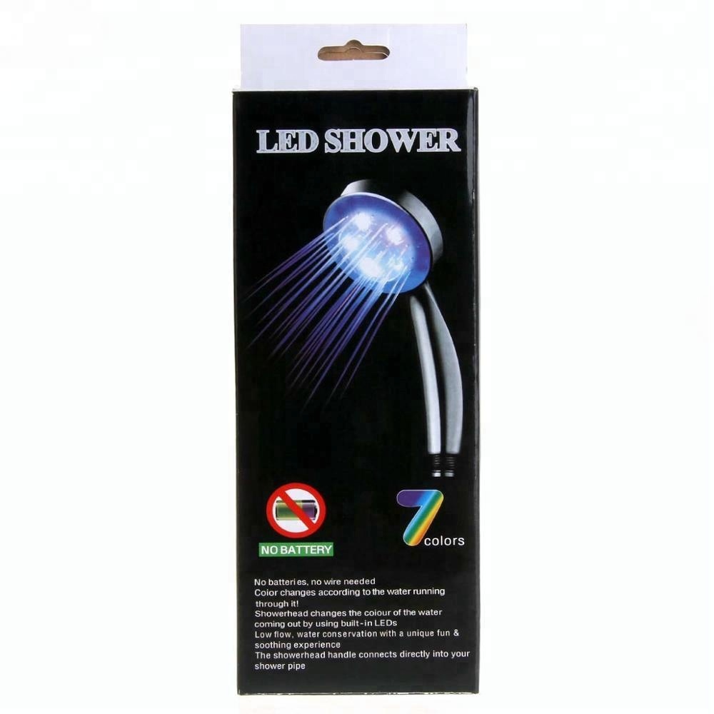 New Type 7 Color Changing Rainbow LED Water Saving Shower Head