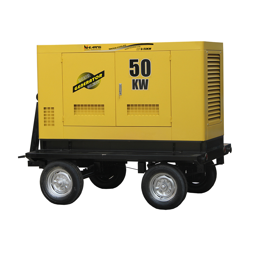 Trailer type silent diesel generator price 63KVA 50KW on wheels