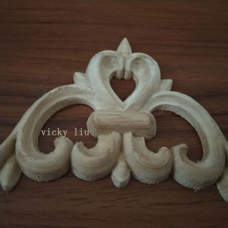 Furniture Decoration Onlay Unpainted wood carved