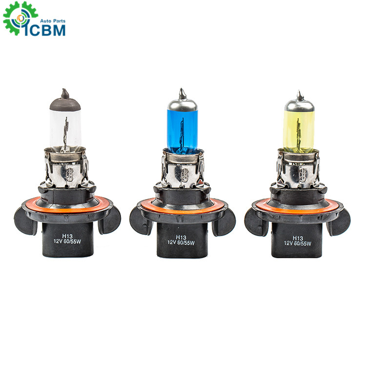 auto spare parts Wide varieties yellow blue clear  bulb h13  12v 60w