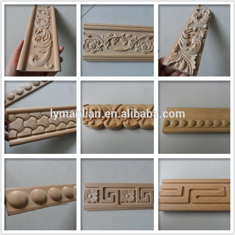 Decorative wood carved frieze molding