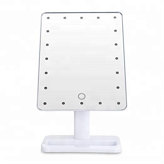 General electric portable table makeup mirror with 20 LEDs