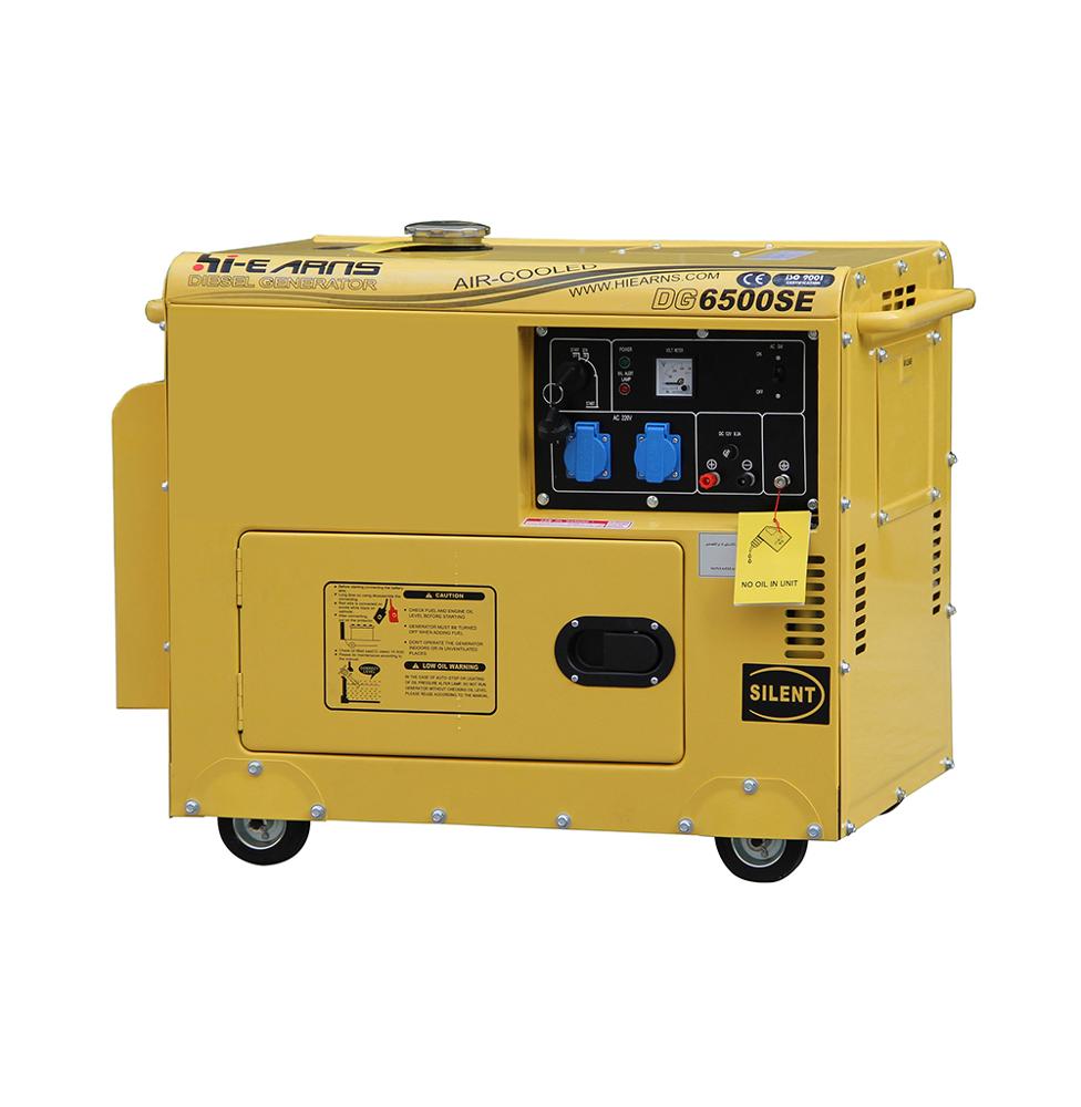 Soundproof remote control electric diesel generator 6500