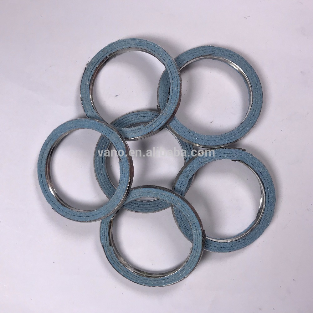 Motorcycle engine exhaust gasket