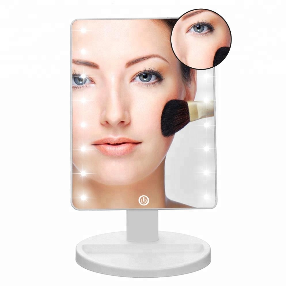 Led lighting cosmetic decorative makeup mirror with magnifying function