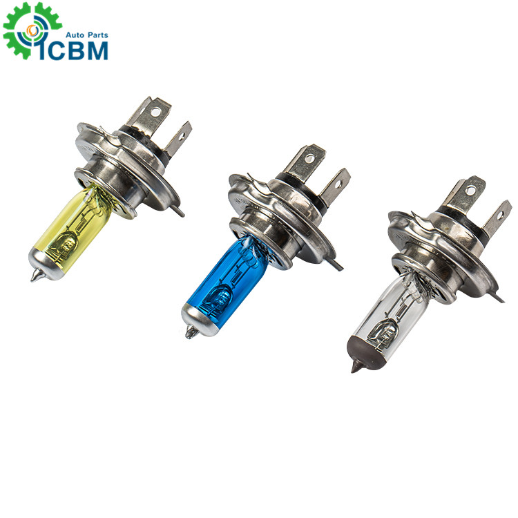 Super bright auto headlight lamp car super white 12v 60/55w CE halogen bulb h4 100/90w