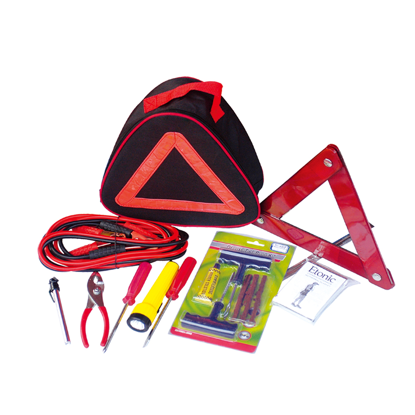 Toprank Roadside Assistance Kit Auto Road Safety Repaire Tool Bag Portable Roadside Car Emergency Kit With Booster Cable