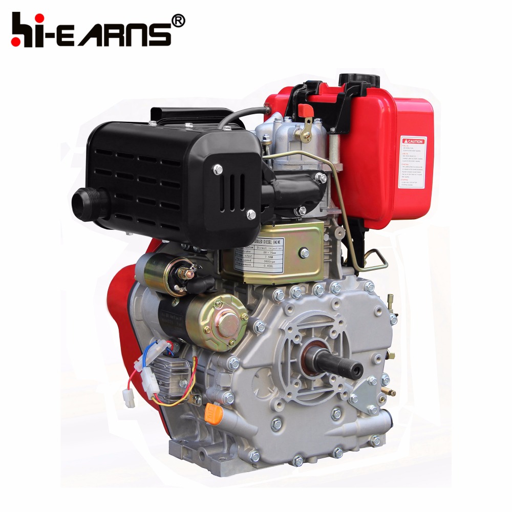 Air-cooled single cylinder 12 hp diesel fuel 4 stroke engine