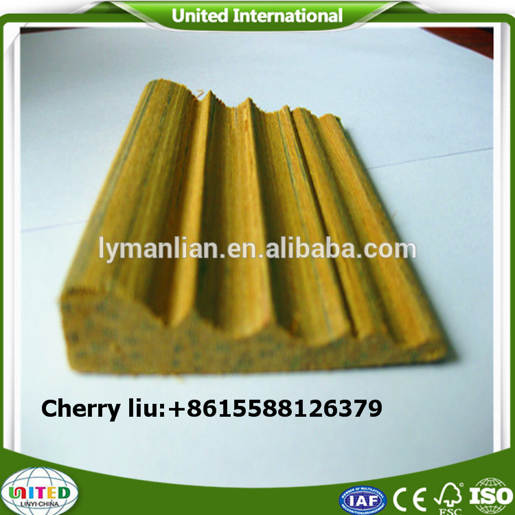 Linyi Factory Decorative Corner Moulding Carved Recon Teak Mouldings