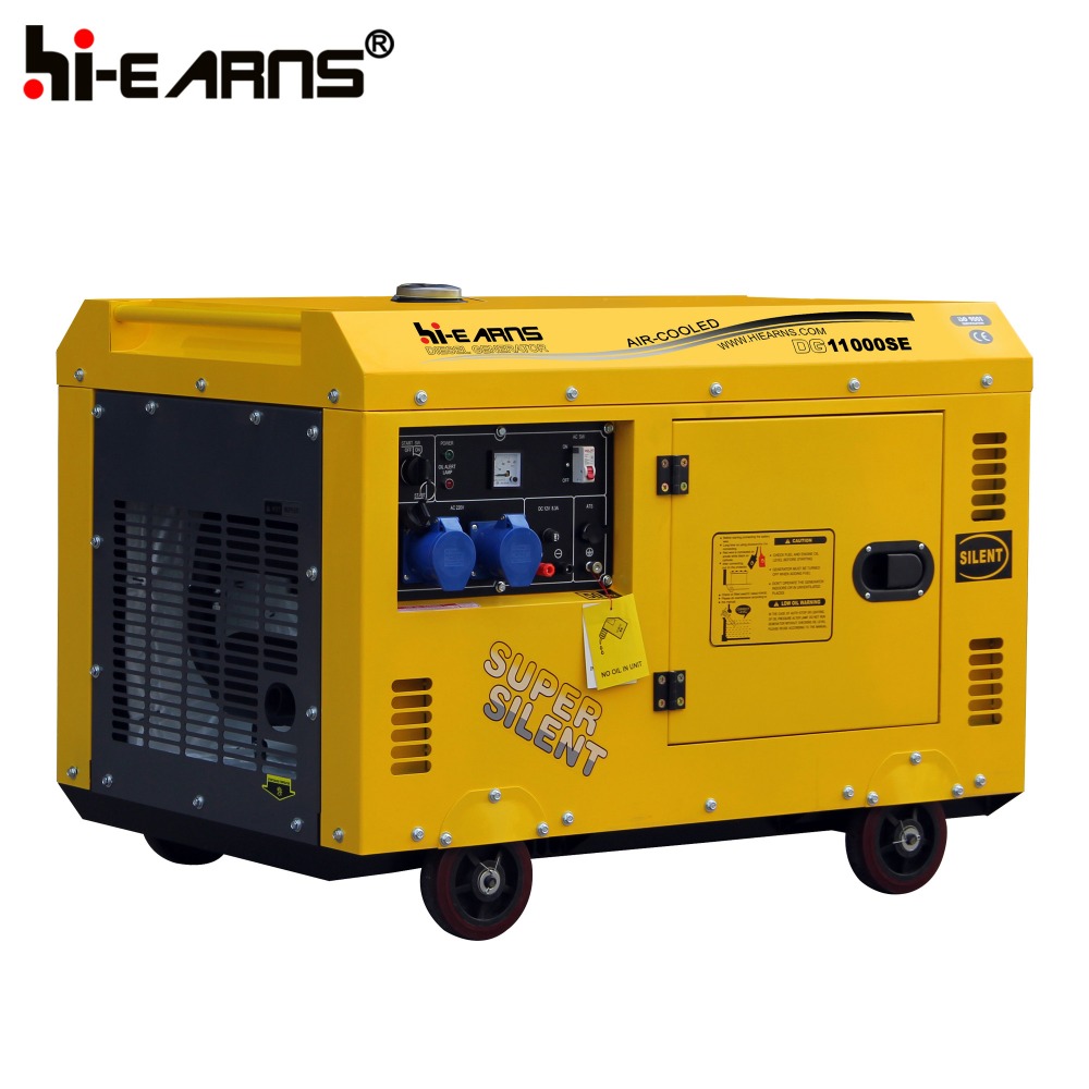 198 engine air cooled double-cylinder soundproof diesel generator for sale