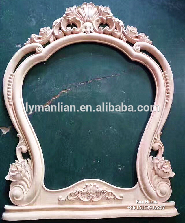 Carved wood mouldings cabinet wood mirror frame