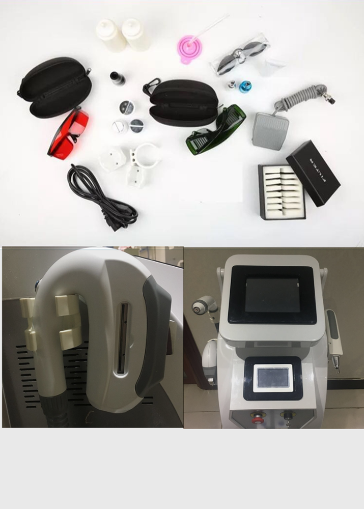 factory promotion!!! portable ipl hair removal /e-light ipl rf+nd yag laser multifunction machine