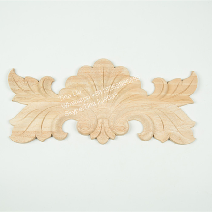 Hand carved solid wooden decorative onlays