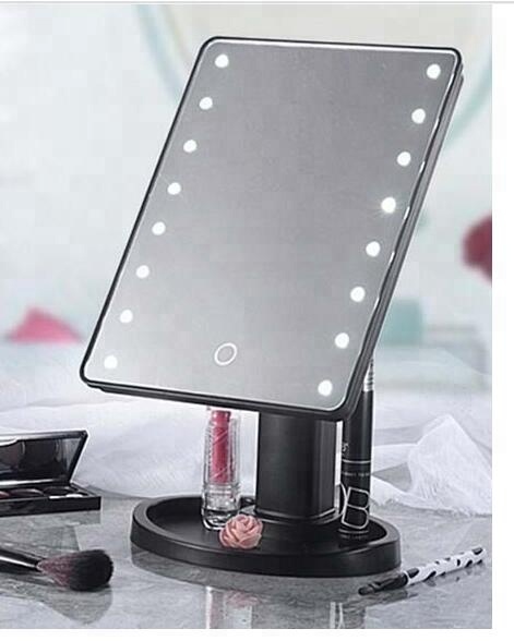 LED table makeup mirror with battery and 16 LED lights made in china