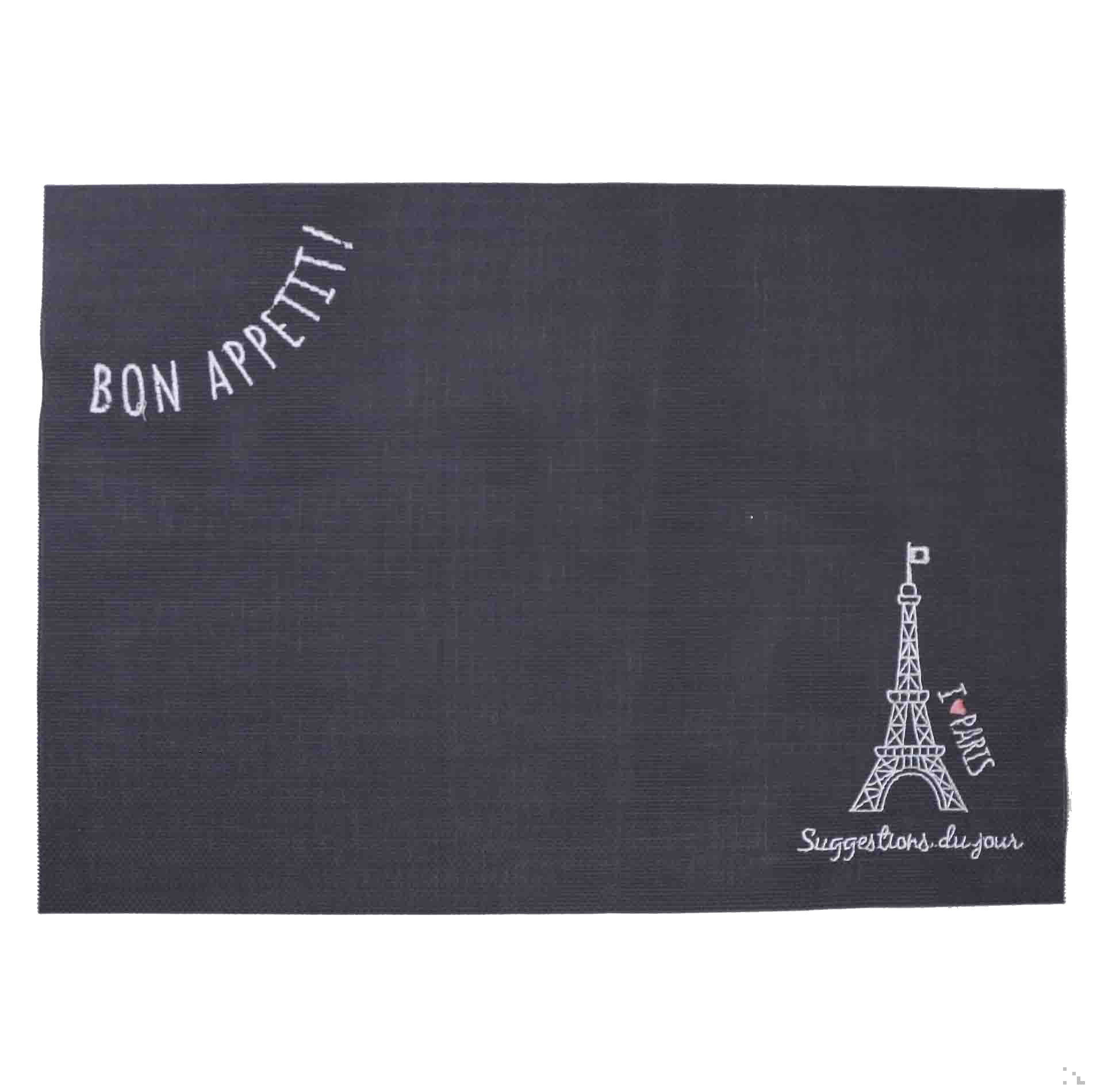 Tabletex wholesale heat-resistant anti-slip embroidery PVC placemat, folding table mat