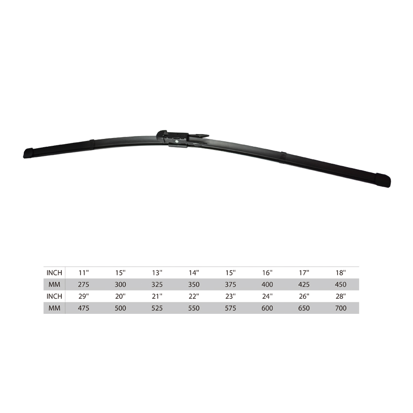 Universal U-type Wiper Frameless Car Windshield Wiper Blade Bracketless Soft Rubber Blade with all Different size