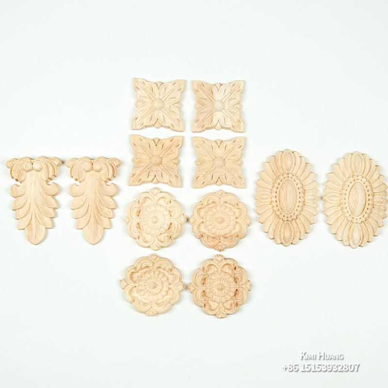 Rosette wood applique wood carvings