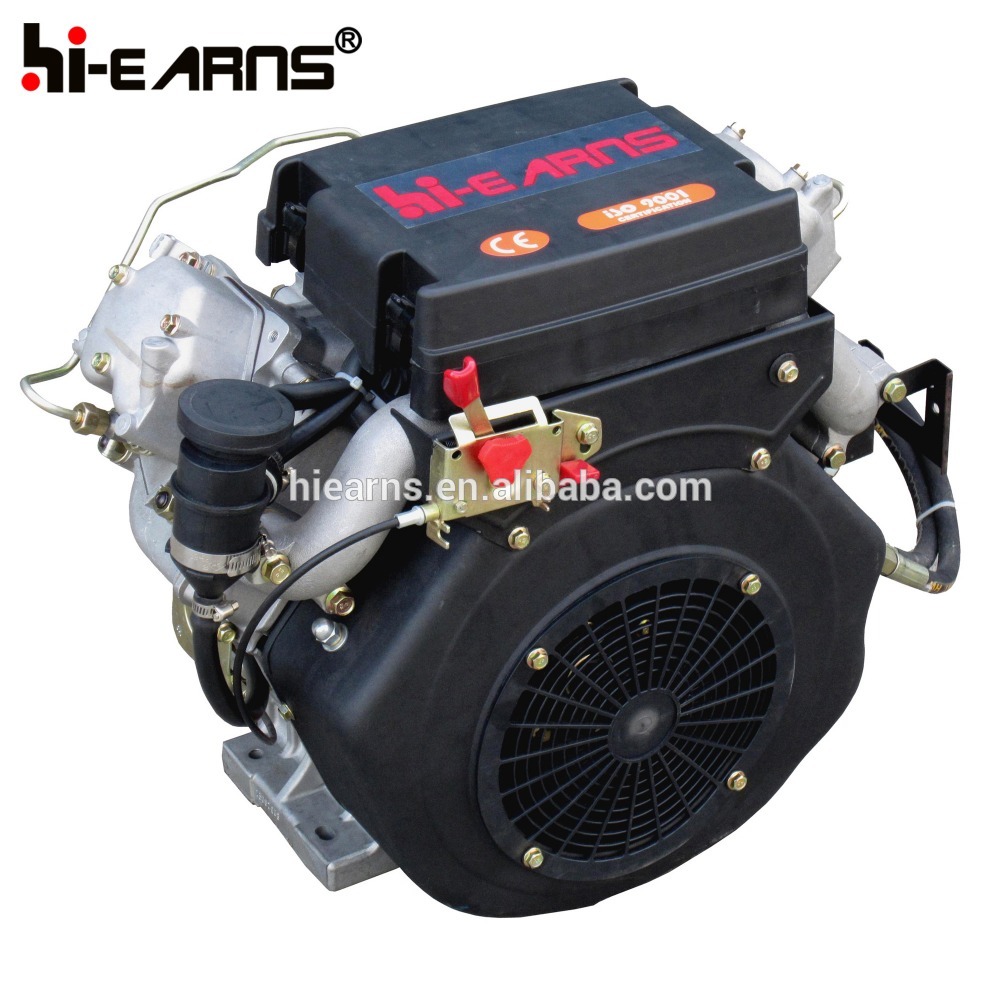 2V86 18hp 2 cylinder air cooled diesel engine price with keywayshaft