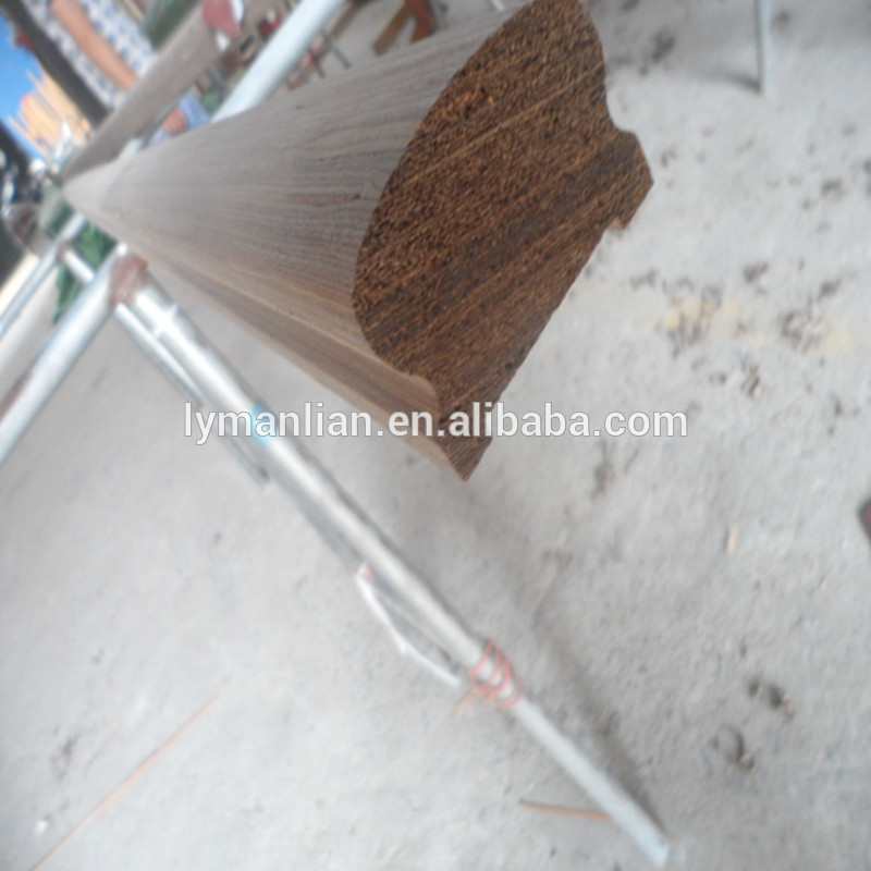 wood stair nosing/edge protection wood moulding/solid stair railing