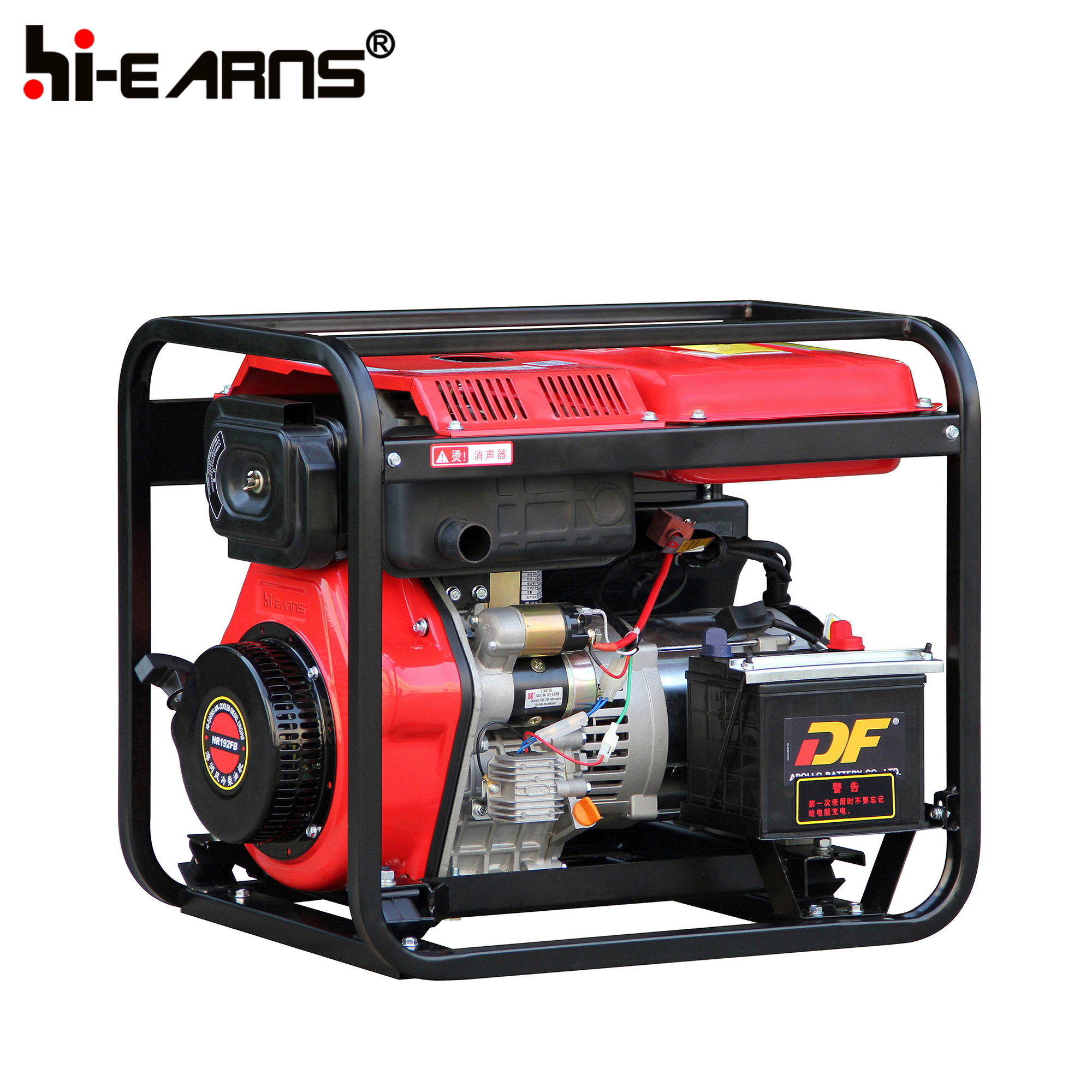 6KVA open type three phase portable diesel generator