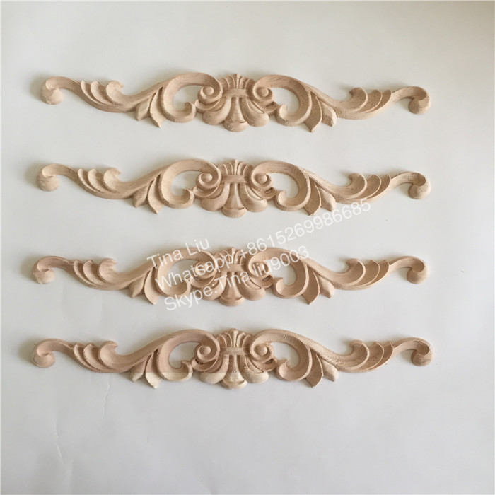 wood carving decoration appliques and onlays wood furniture parts applique onlay