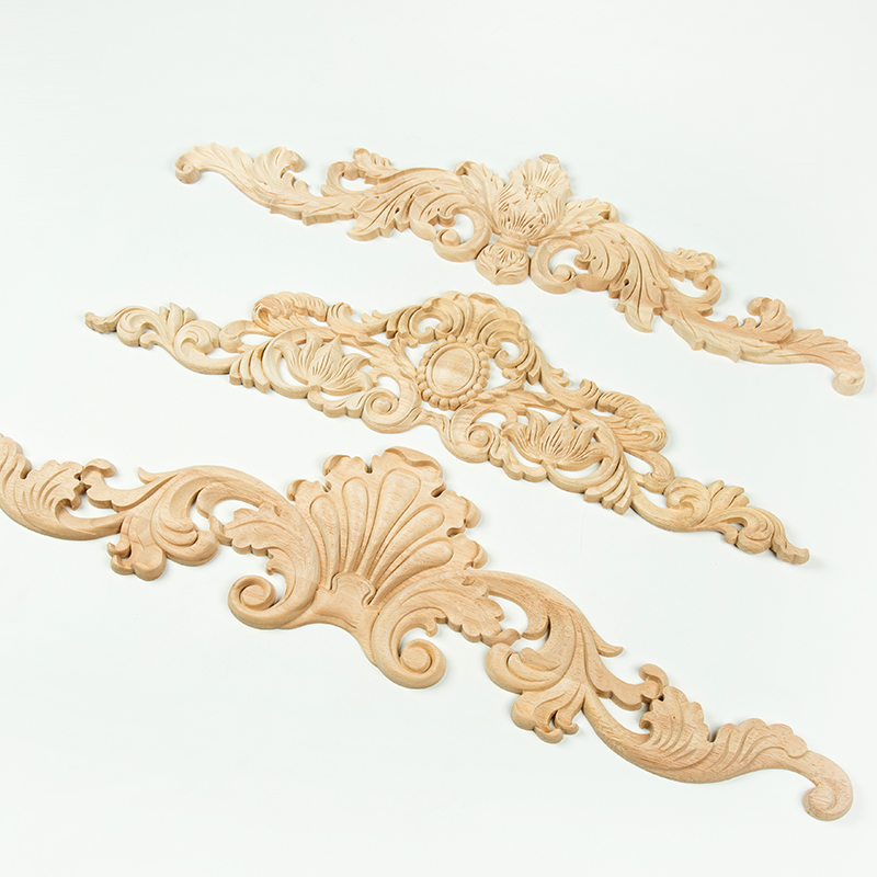 European decals solid wood long onlays and appliques