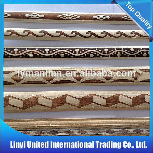 printed white wood beeding/plastic wood moulding