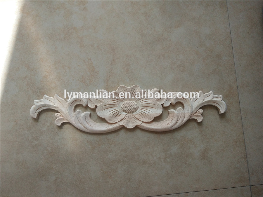 wood carving ornate acanthus applique for furniture decorative religious wood applique