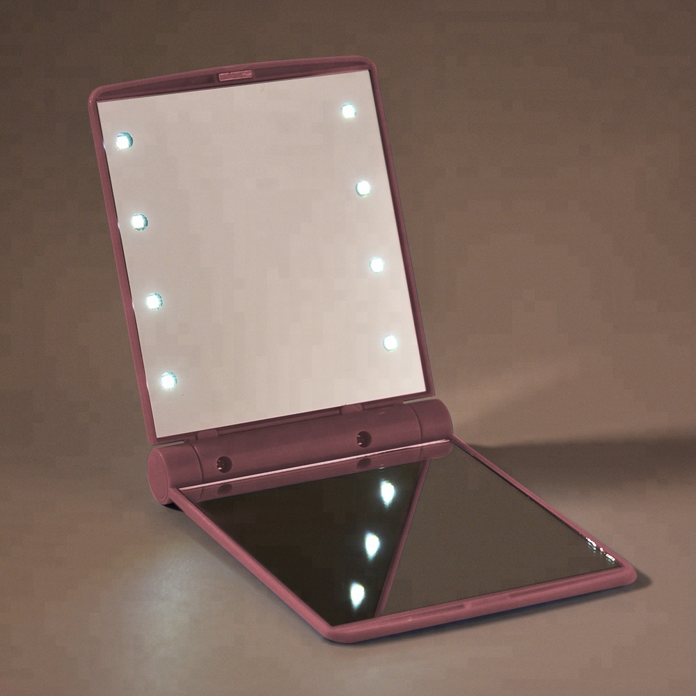 China suppliers portable small led makeup mirror with hollywood style flexible led