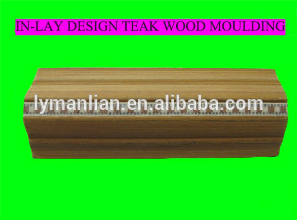 flat inlay wood moulding/inlay flat wood moulding/inlay bar teak moulding