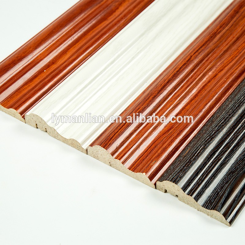 Pretty Melamine Paper wood skirting wood mouldings