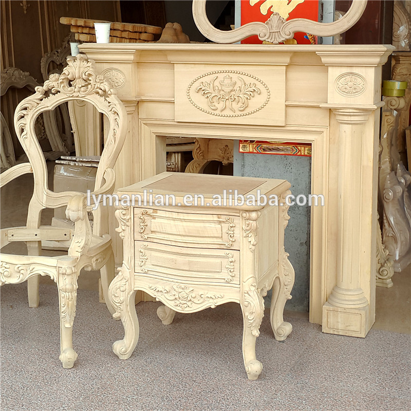 Carved fireplace wood frame