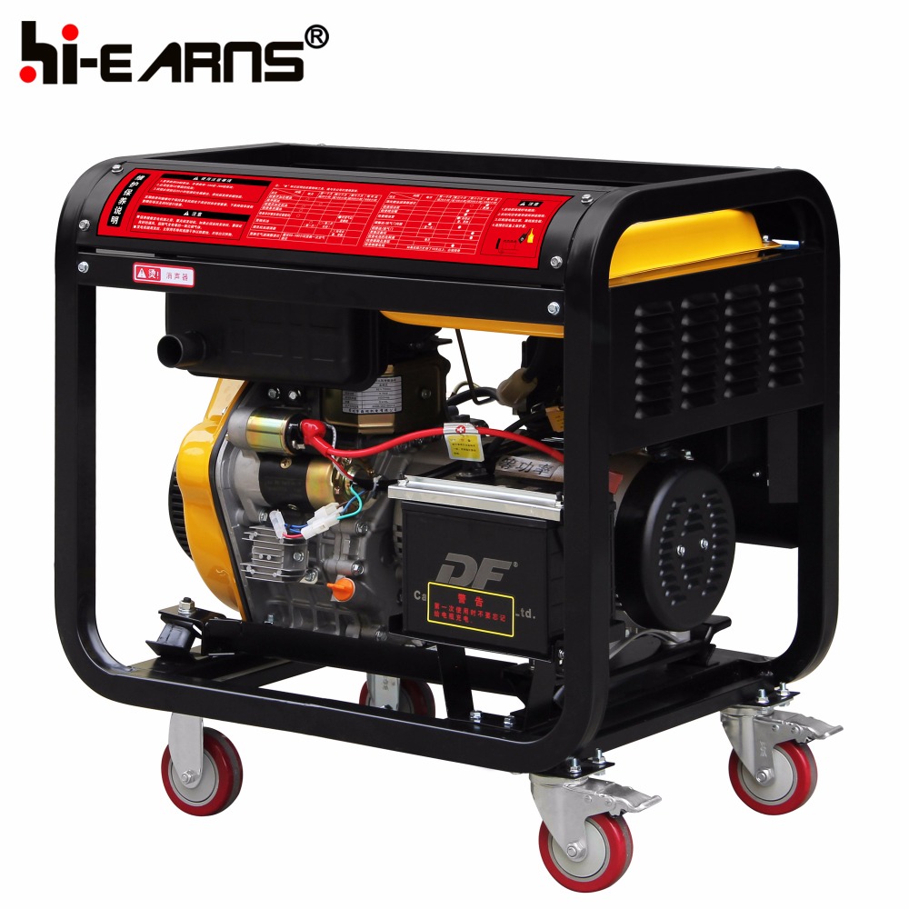 5KW Air-cooled open frame type diesel fuel 3 phase generator