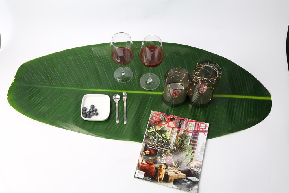 Tabletex  Artificial Palm Leaves Table Runner  banana leaf runner