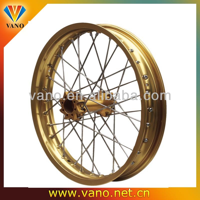 Gold Sand blasting WV 40 Holes 17 inch Motorcycle Alloy Rims