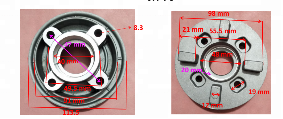 JH70 c90 spare parts body buffer sprocket wheel seat