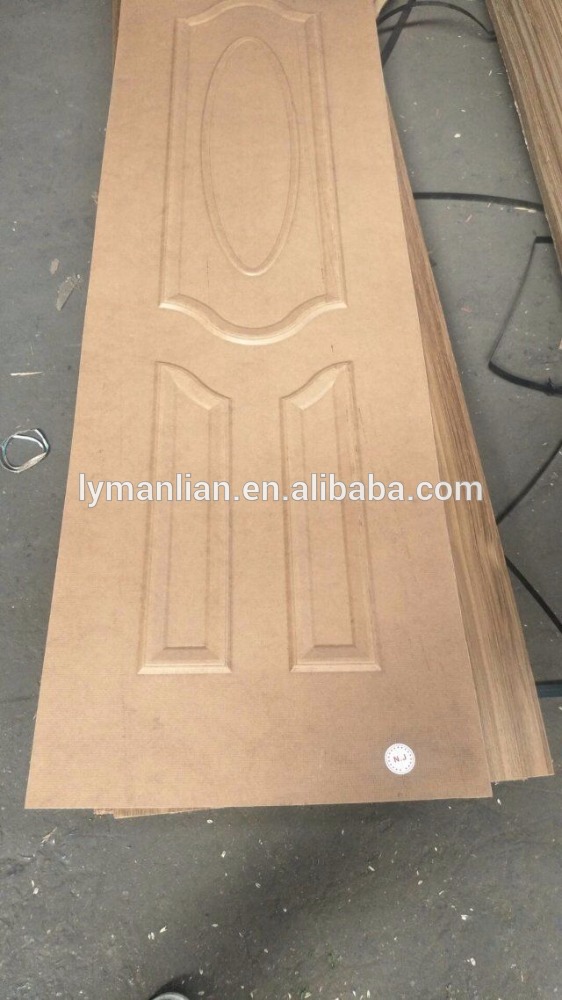 Thin teak wood veneer door skinm main gate trim design