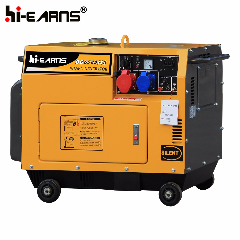 5500W silent small diesel flywheel generator price